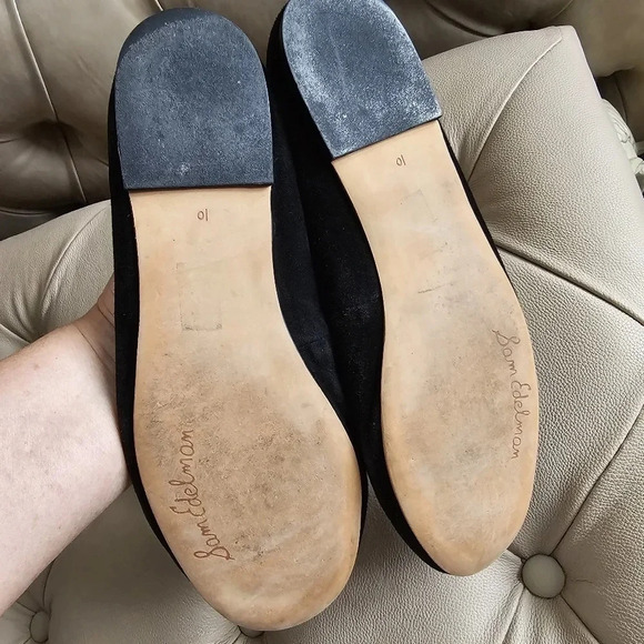 Sam Edelman Felicia Suede Leather Black Ballet Flats  Size 10 - Picture 5 of 5